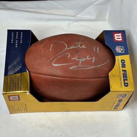 Dante Culpepper Signed Wilson NFL on Field Football New in Box Hand Made - Picture 1 of 8